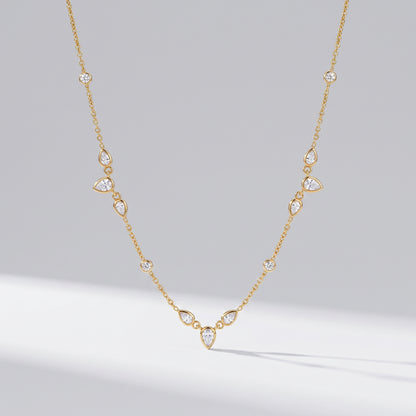 Lucienne Crystal Pear Gold Necklace - Joie d’Or