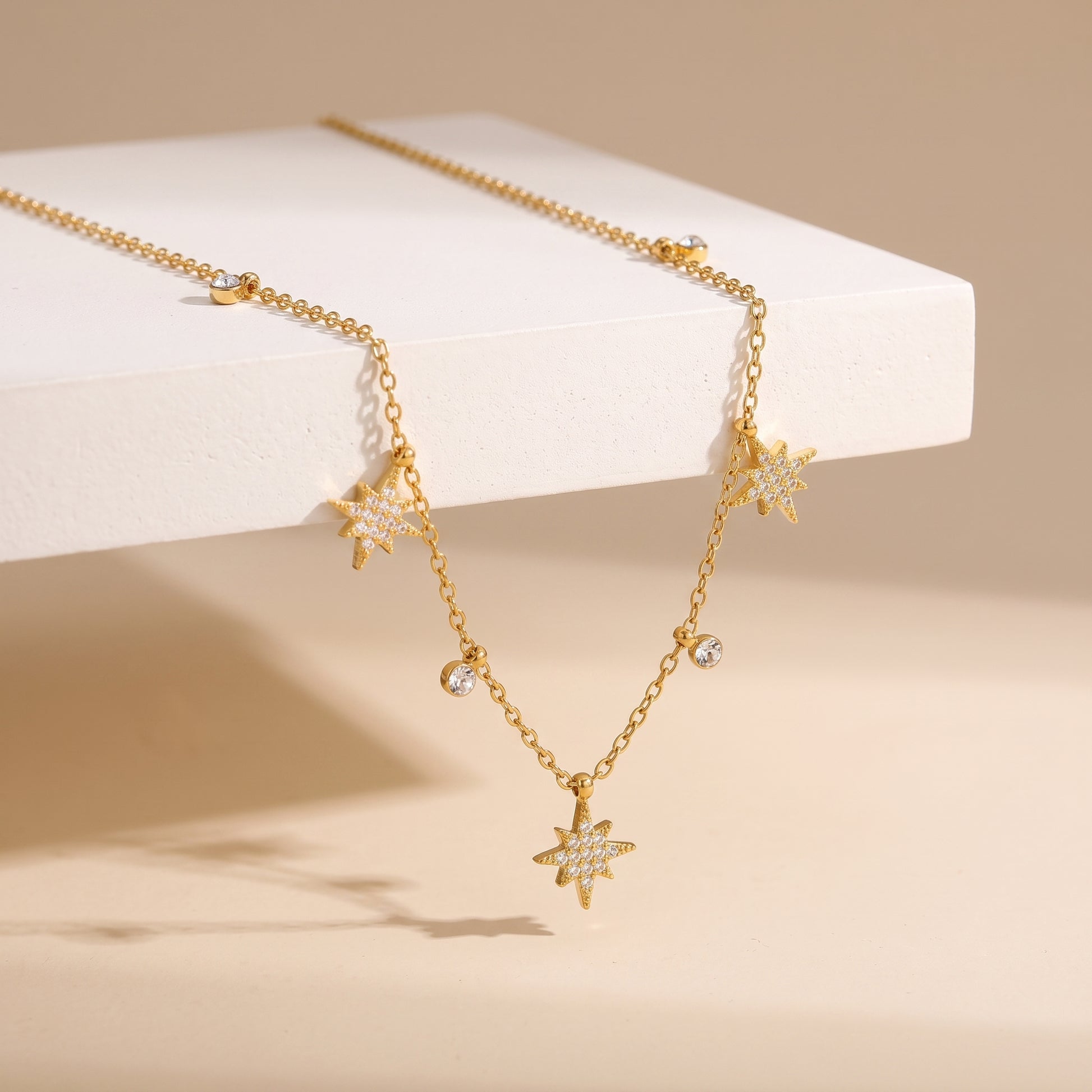Colette Sparkling North Star Gold Chain Necklace - Joie d’Or