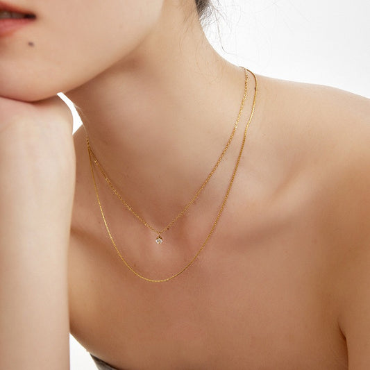 Diana Crystal Layered Necklace