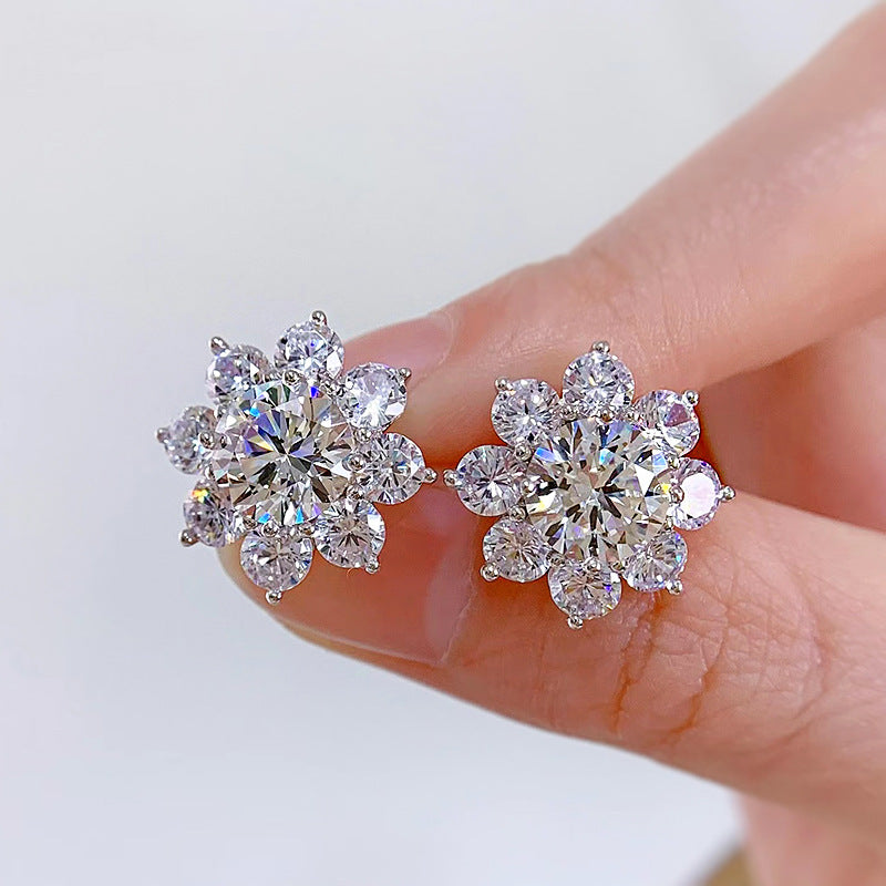 Andora Silver Crystal Earrings