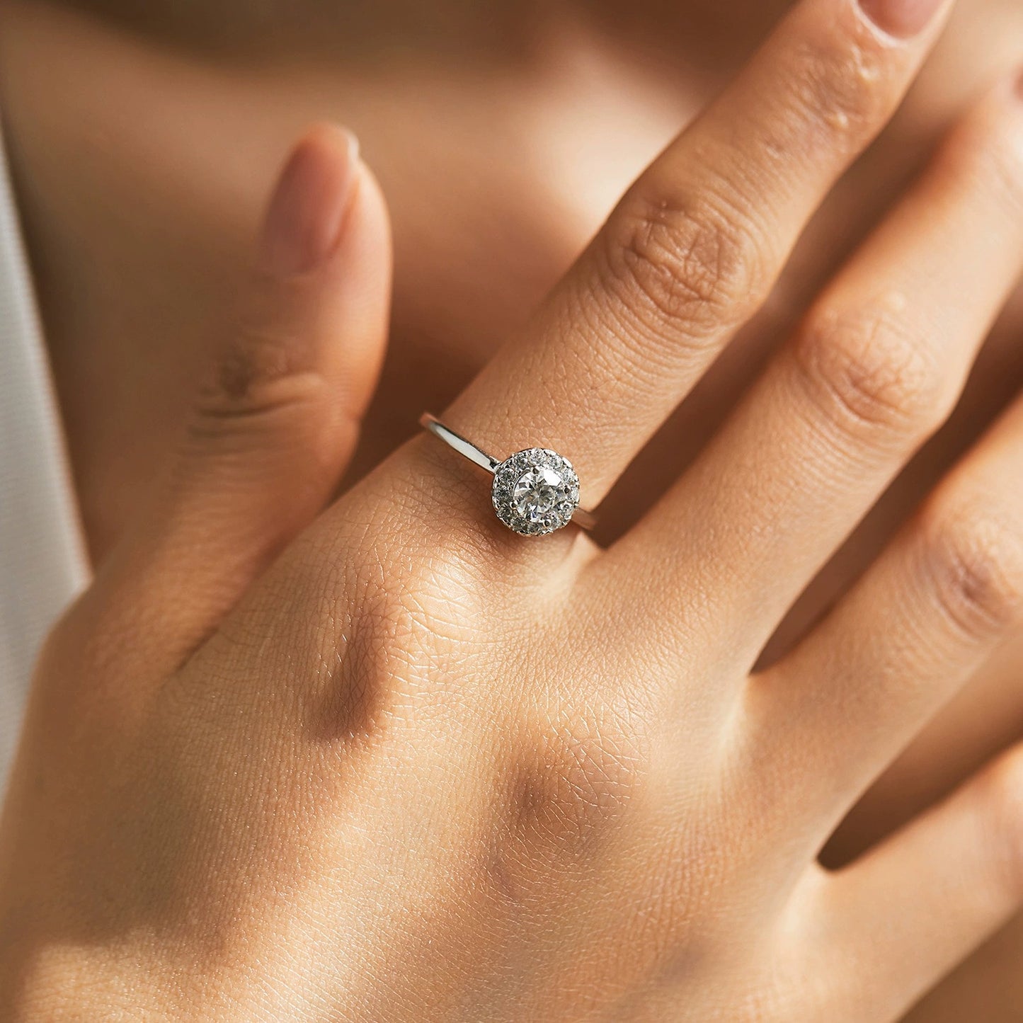 Ariana Crystal Silver Ring