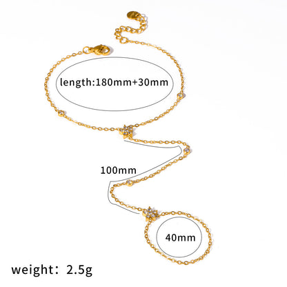 Vivienne Crystal Flower Hand Chain - Joie d’Or
