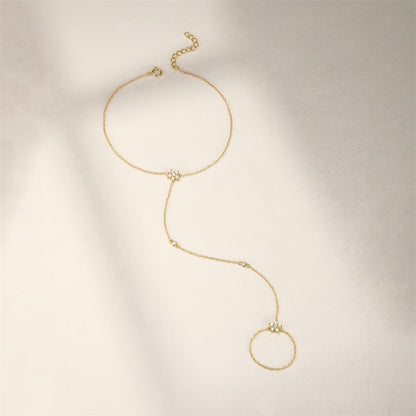 Amélie Crystal Flowers Chain Bracelet