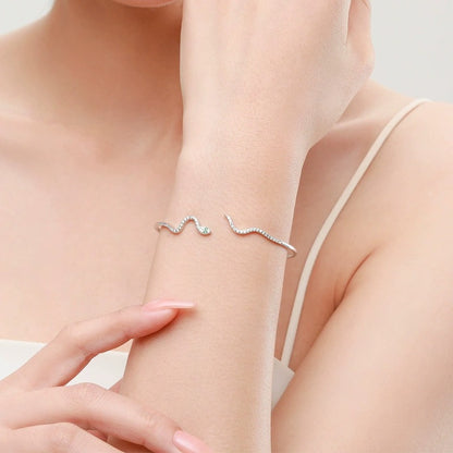 Liana Crystal Snake Bangle