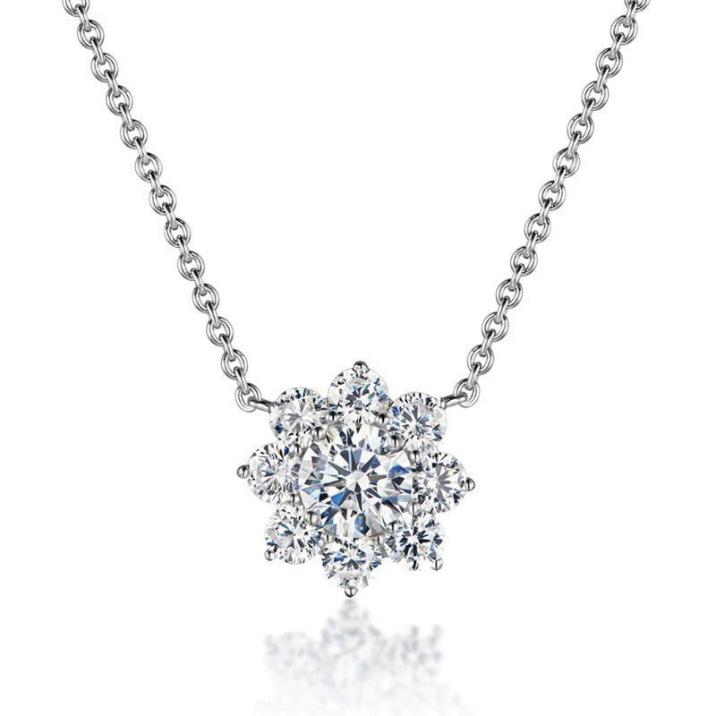 Andora Silver Crystal Necklace