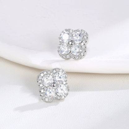 Augustina Silver Crystal Earrings