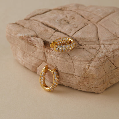 Lily Crystal Hoop Earrings