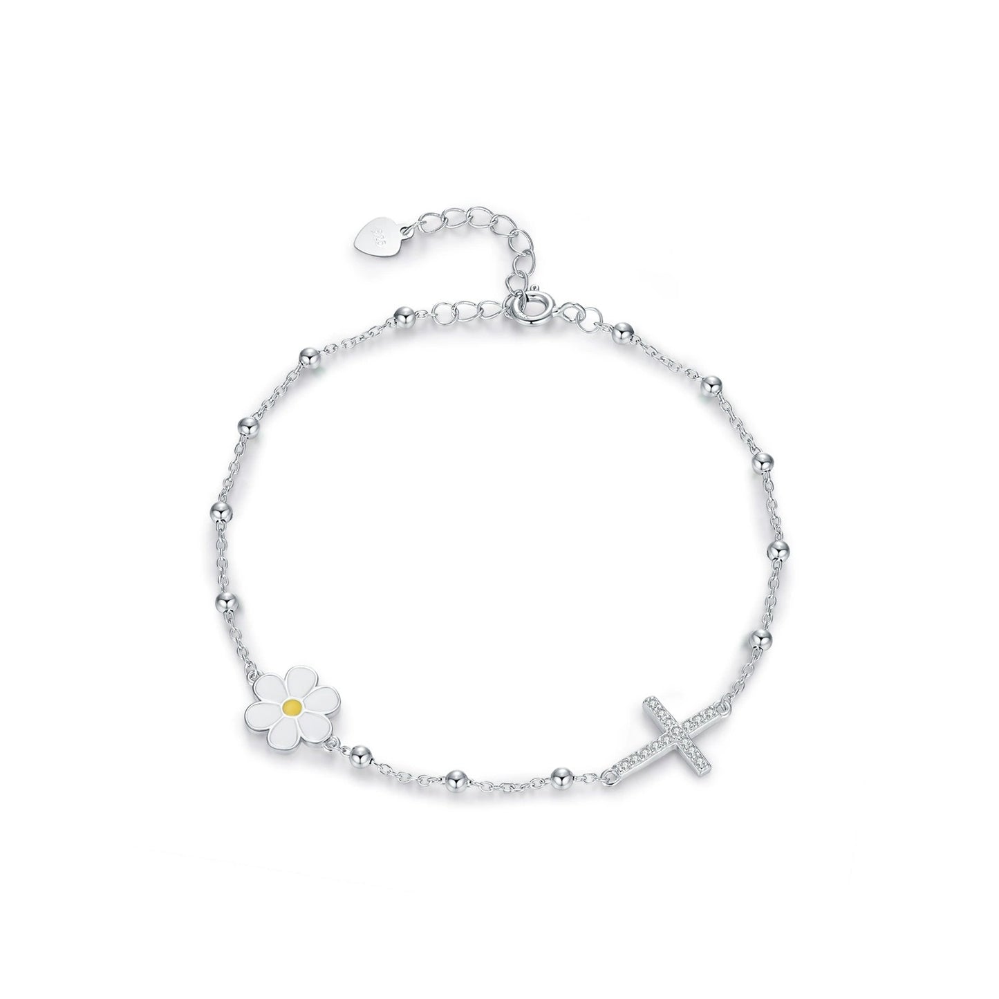 Elise Marguerite Croix Bracelet