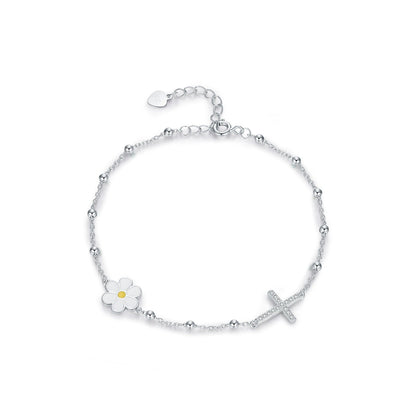 Elise Marguerite Croix Bracelet