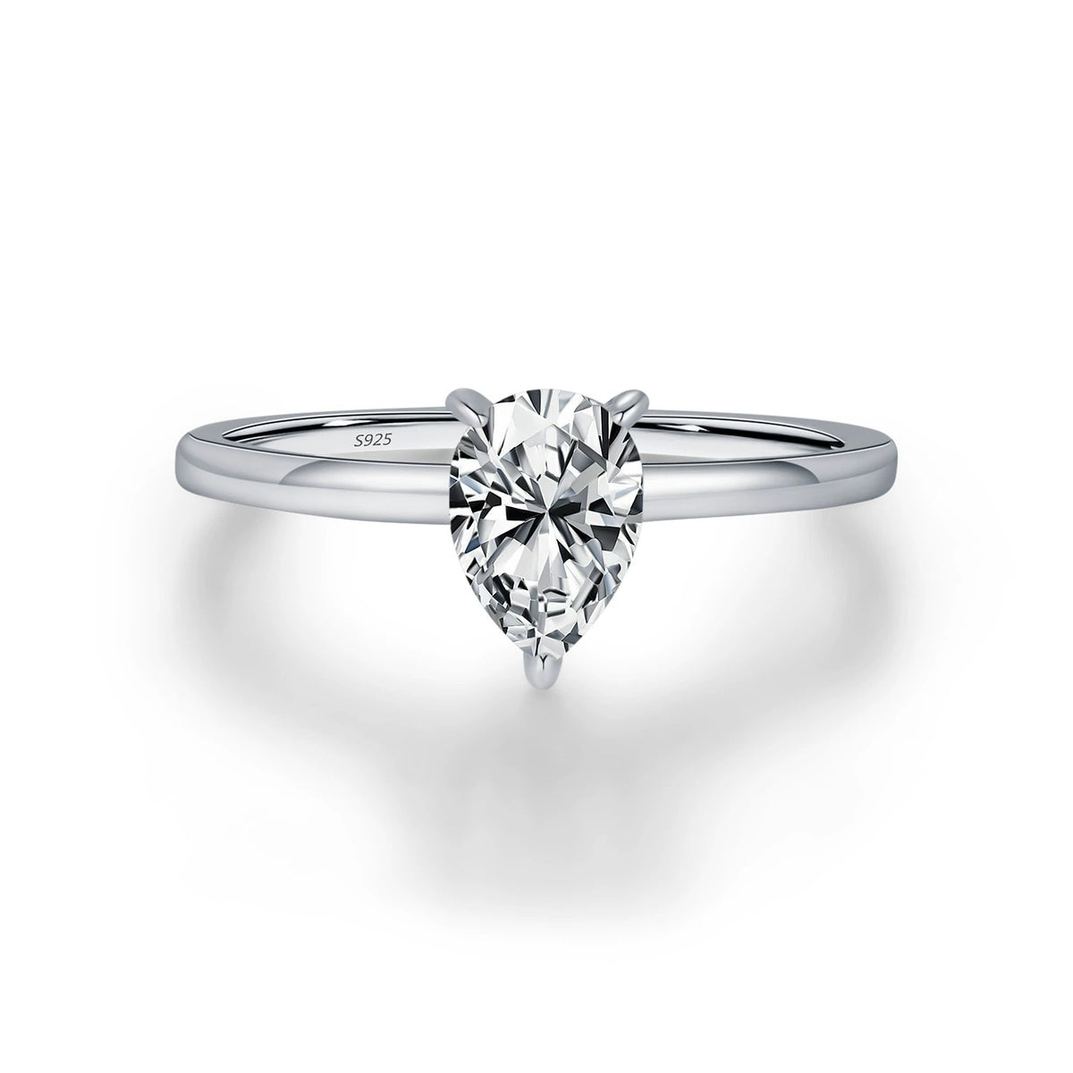 Eva Crystal Drop Silver Ring - Joie d’Or