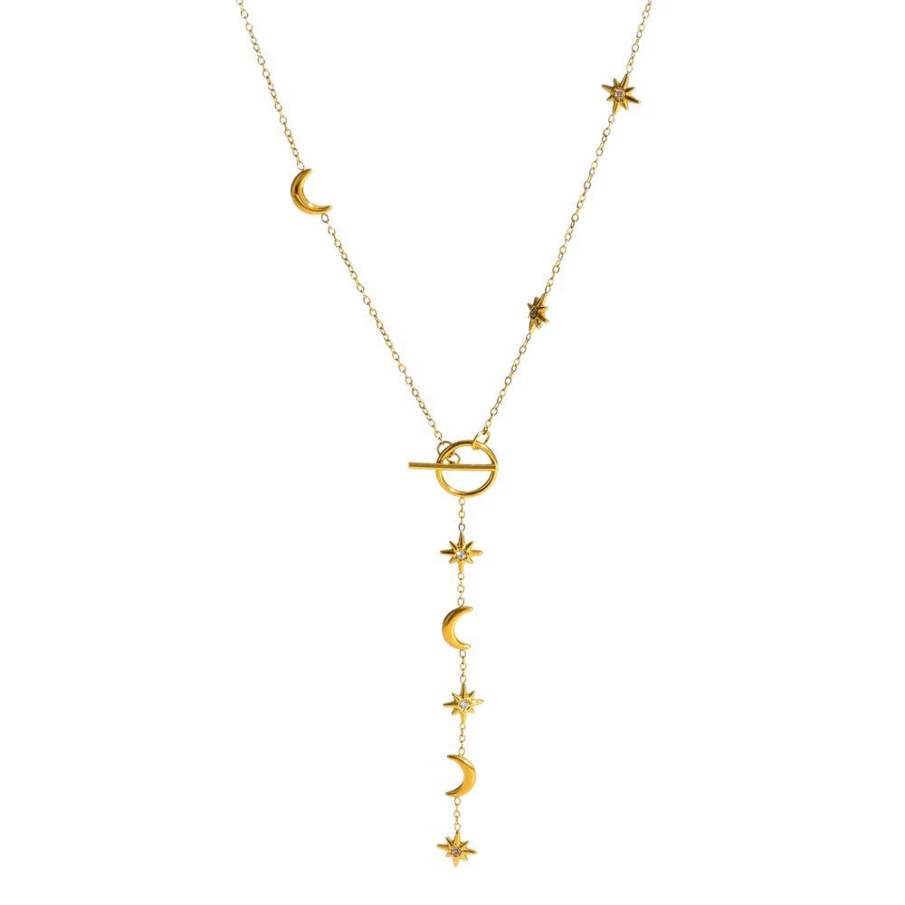 Thérèse Celestial Toggle Gold Necklace