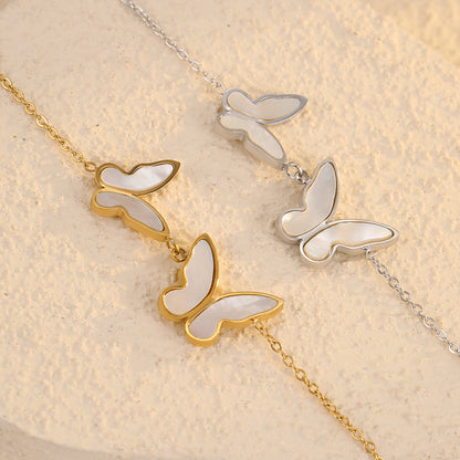 Blaire Butterfly Pearl Bracelet