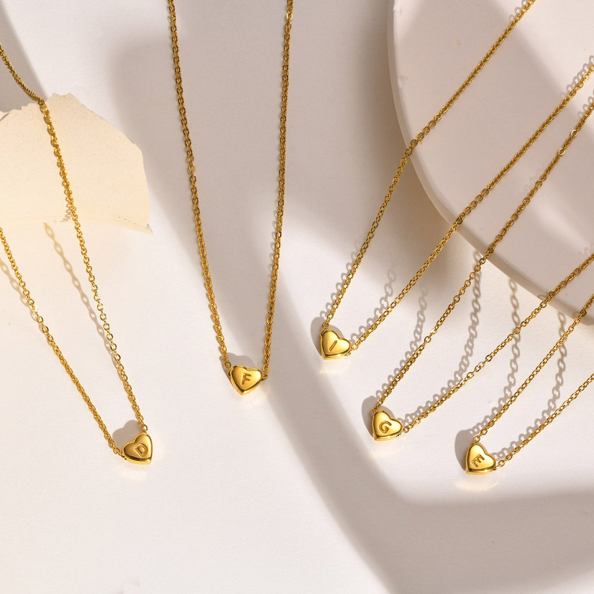 Heart Initial Gold Necklace - Joie d’Or
