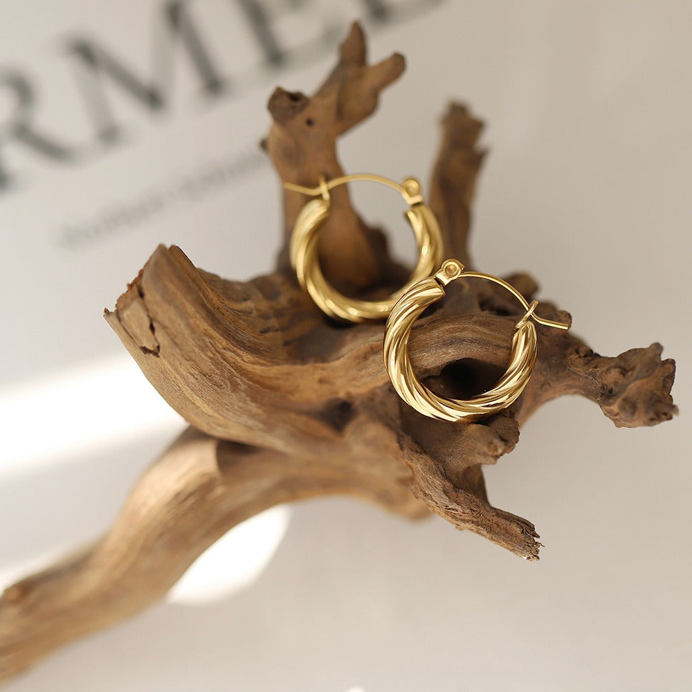 Clara Twist Gold Hoops