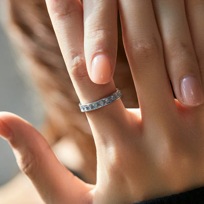 Sienna Blue Silver Band