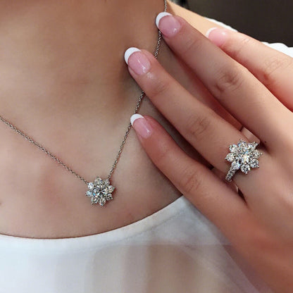 Andora Silver Crystal Necklace