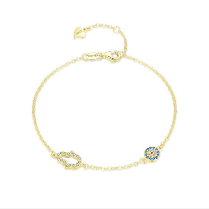 Chloé Hamsa & Evil Eye Bracelet