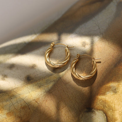 Clara Twist Gold Hoops