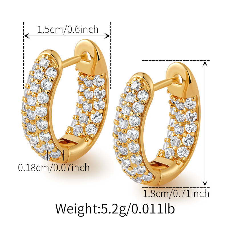 Lily Crystal Hoop Earrings
