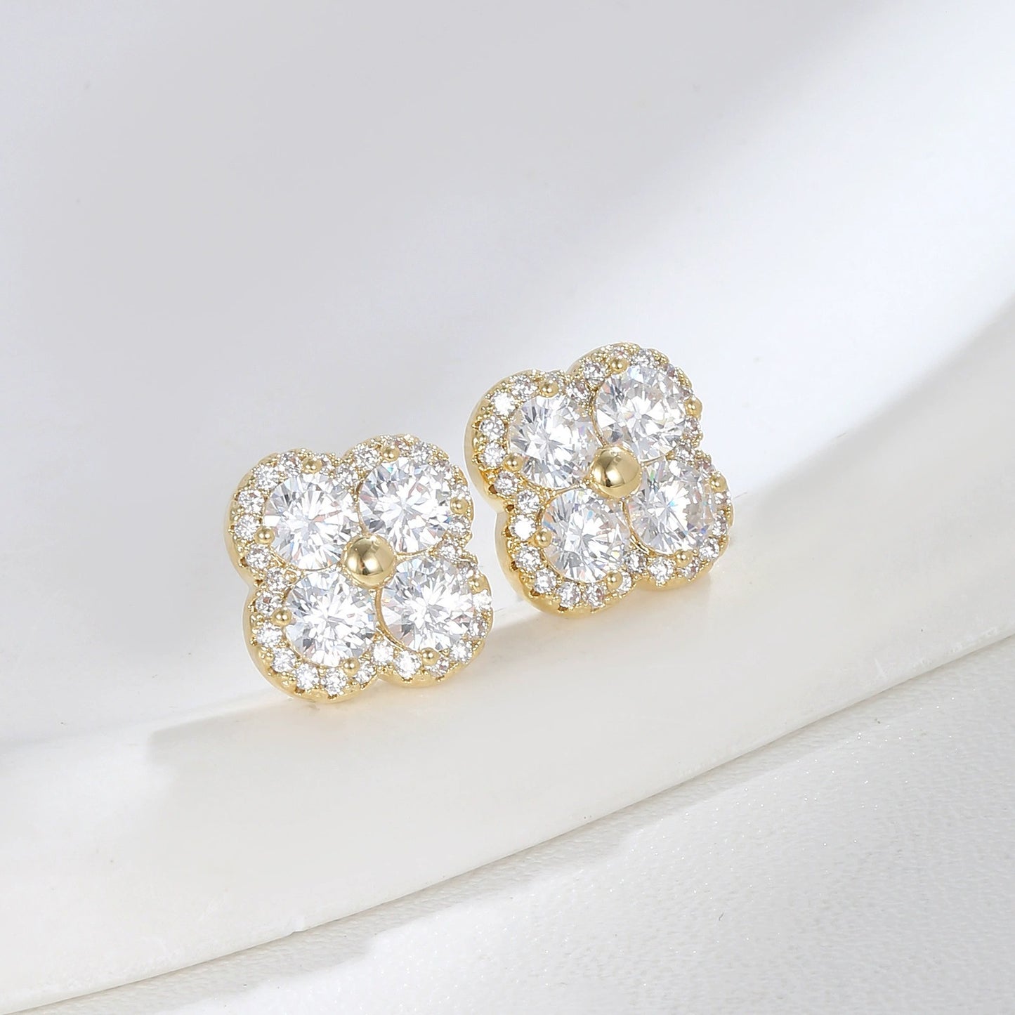 Augustina Silver Crystal Earrings