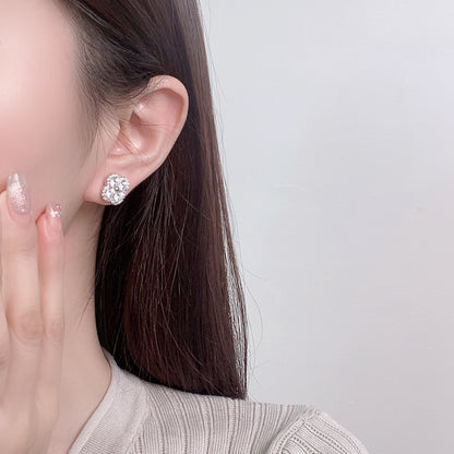 Augustina Silver Crystal Earrings