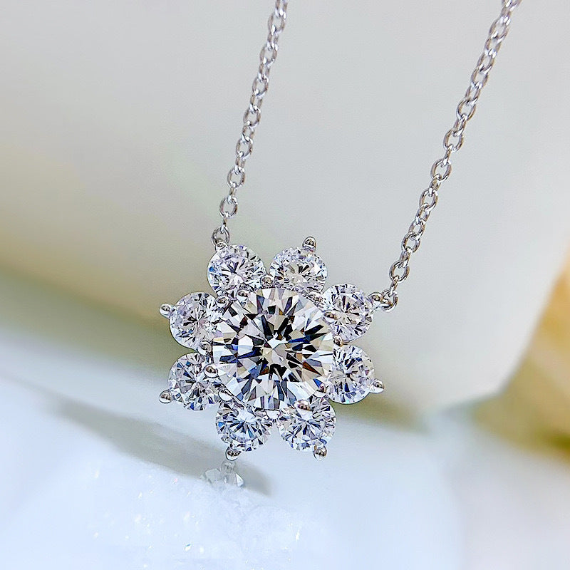 Andora Silver Crystal Necklace