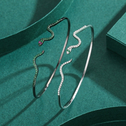 Liana Crystal Snake Bangle