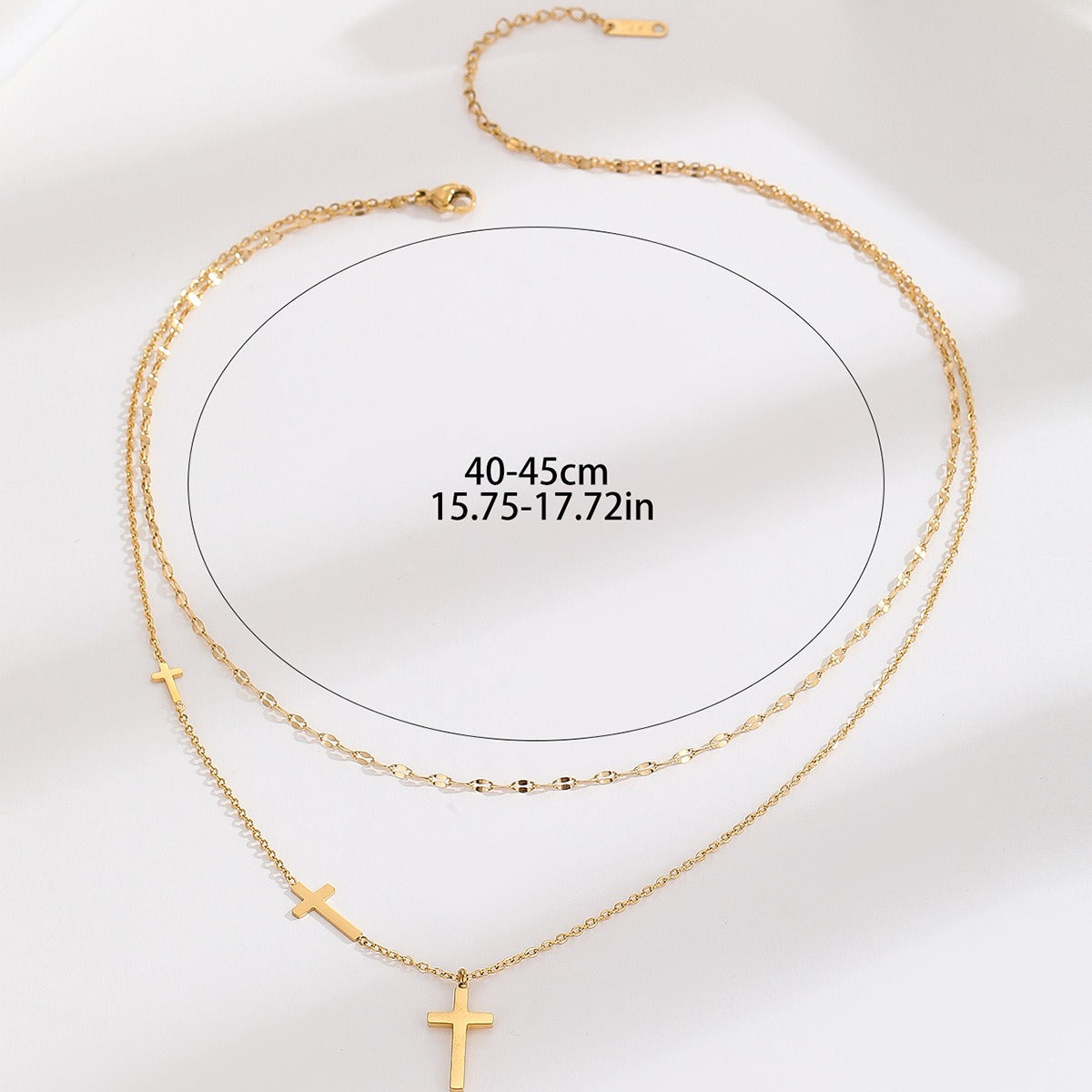 Divina Cross Layer Necklace - Joie d’Or