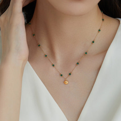 Alla Gold Shell & Beads Necklace