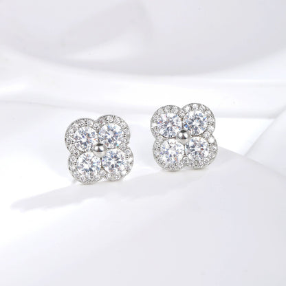 Augustina Silver Crystal Earrings