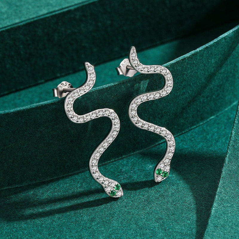 Liana Crystal Snake Earrings