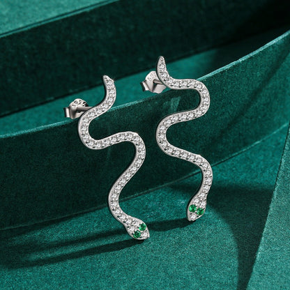Liana Crystal Snake Earrings