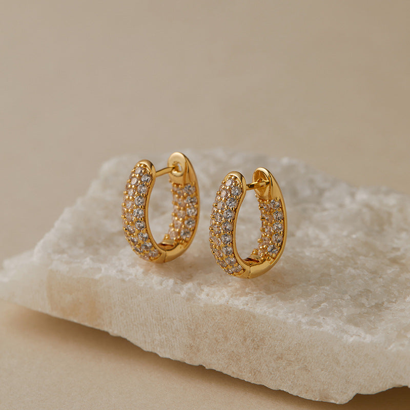 Lily Crystal Hoop Earrings