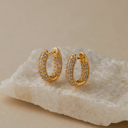 Lily Crystal Hoop Earrings