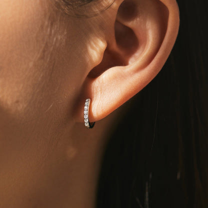 Olivia Pavé Silver Hoops