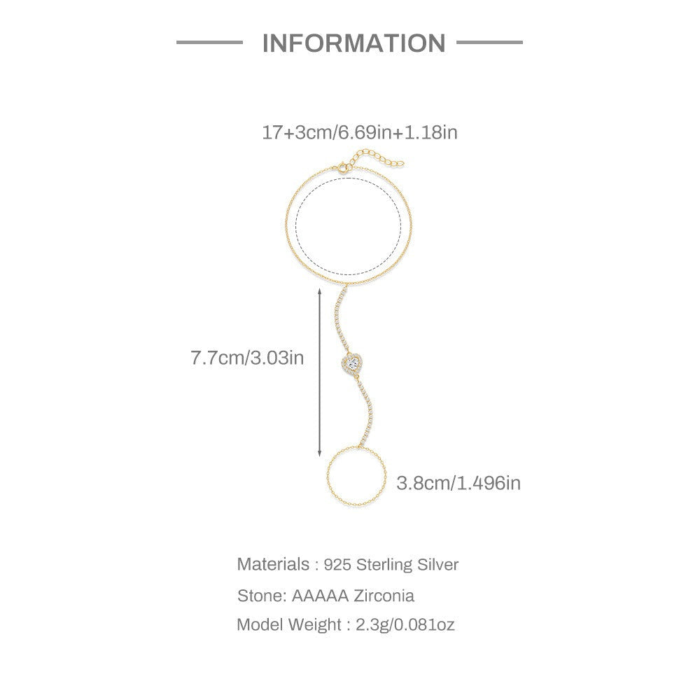 Amélie Crystal Chain Bracelet