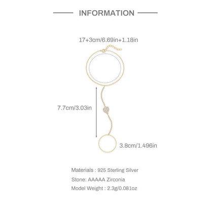 Amélie Crystal Chain Bracelet