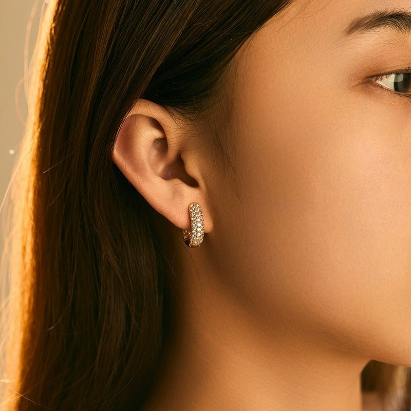 Lily Crystal Hoop Earrings