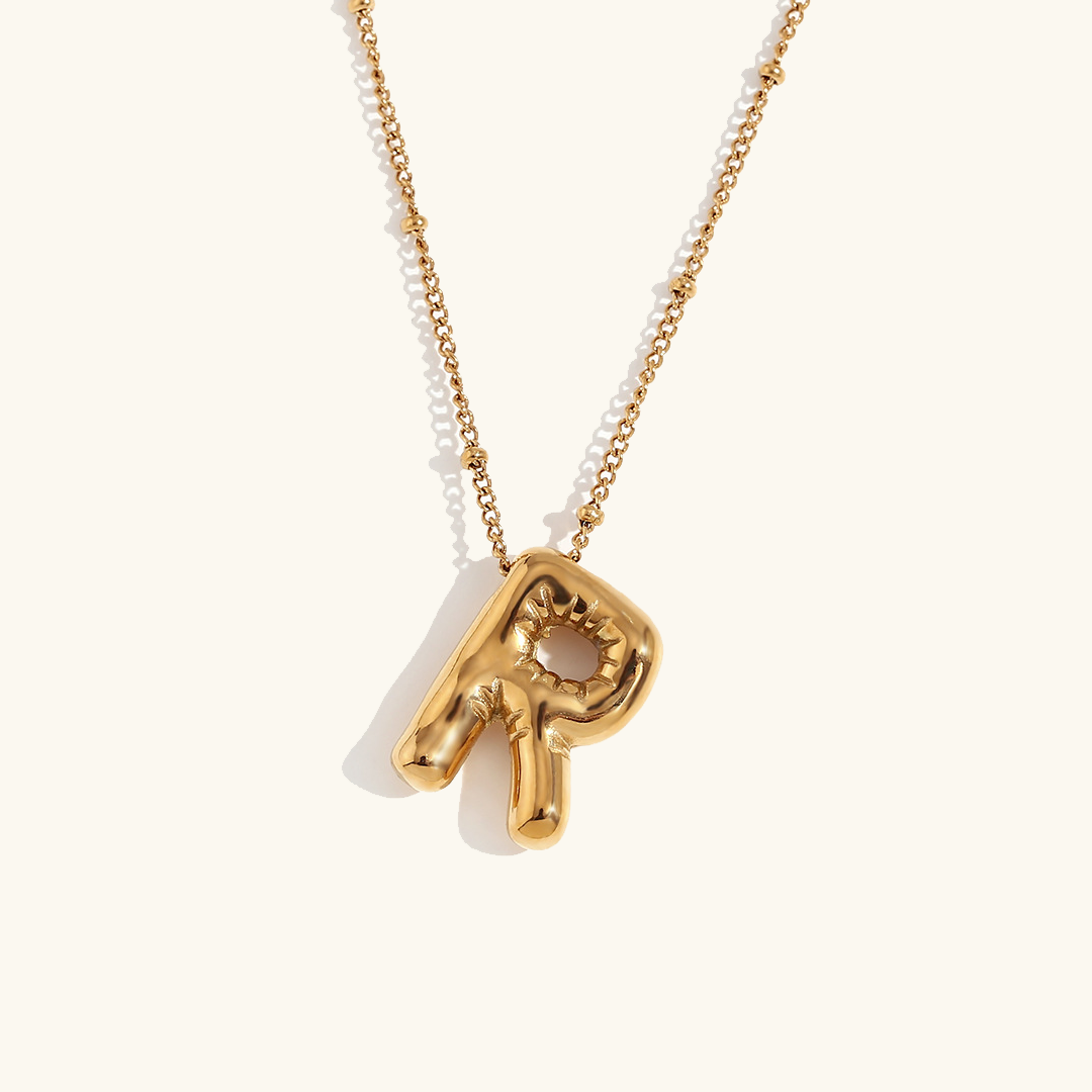 Balloon Gold Initial Necklace - Joie d’Or