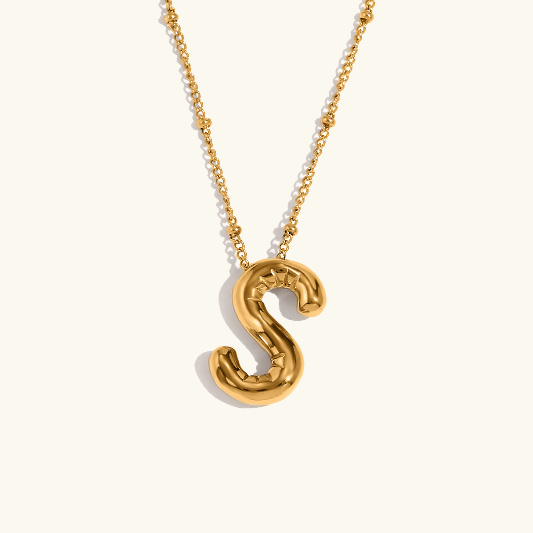 Balloon Gold Initial Necklace - Joie d’Or