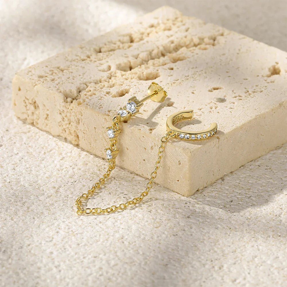 Audra Chain Cuff Earrings - Joie d’Or