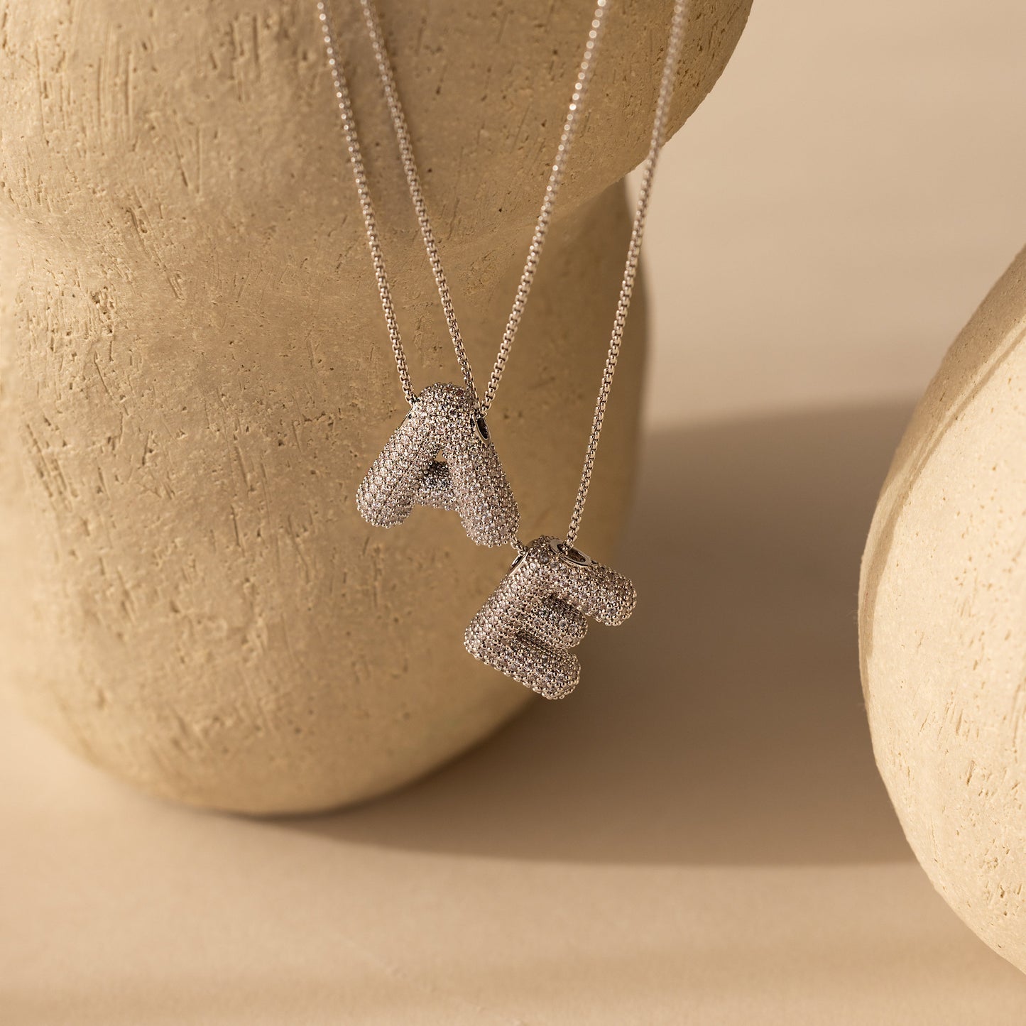 Valentina Crystal Letter Necklace