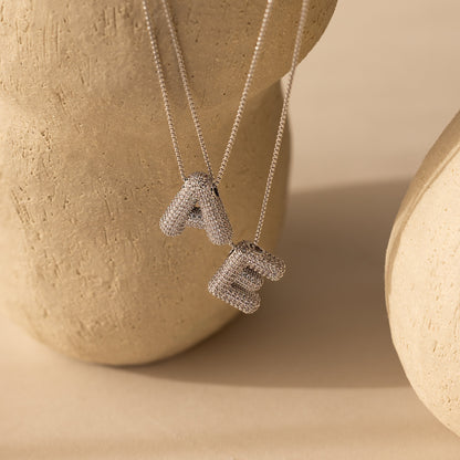 Valentina Crystal Letter Necklace