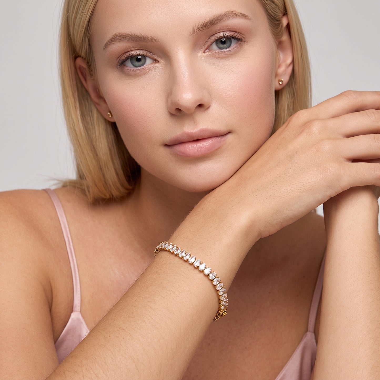 Chiara Sparkling Oval Zircon Tennis Bracelet - Joie d’Or