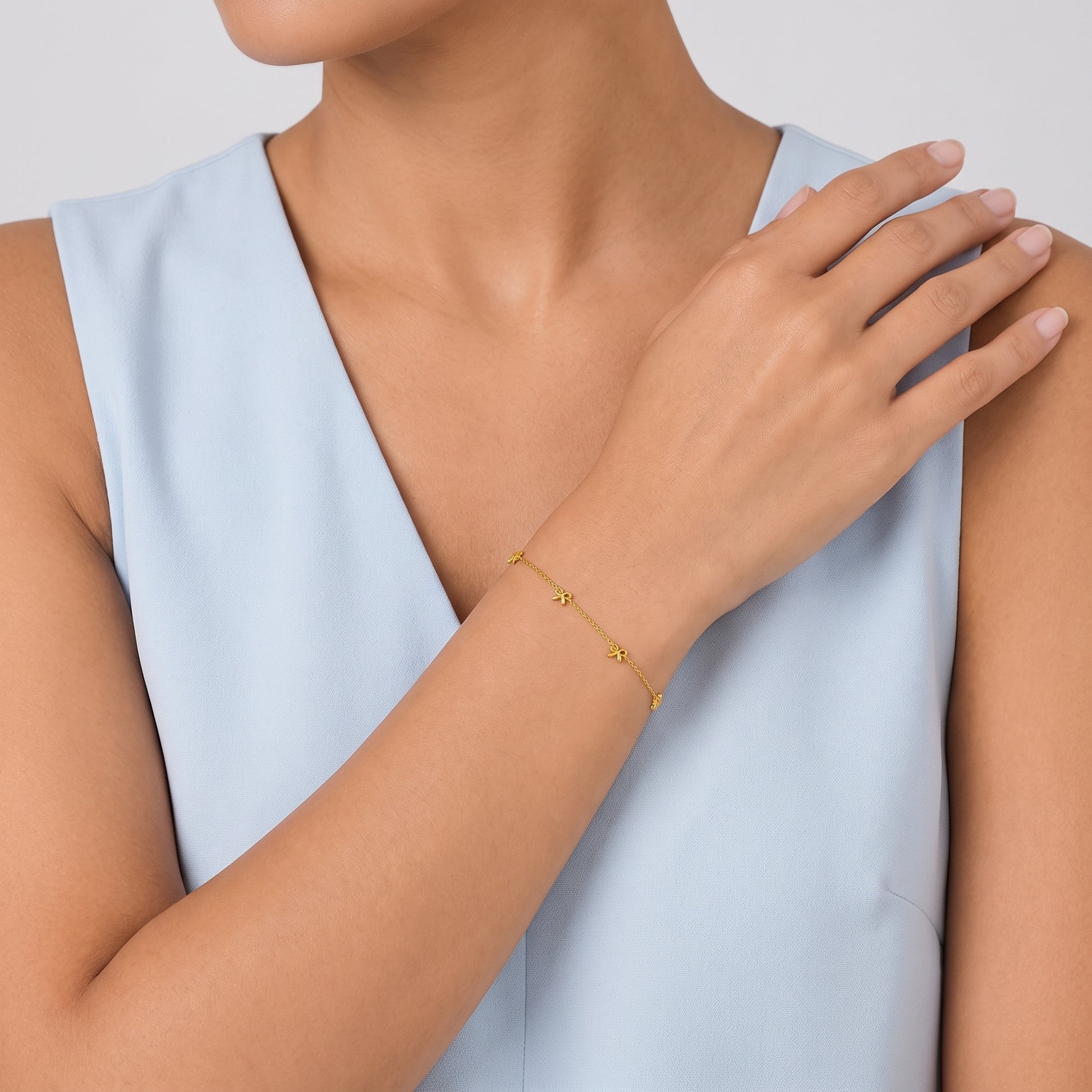 Lucienne Sweet Bow Gold Bracelet - Joie d’Or
