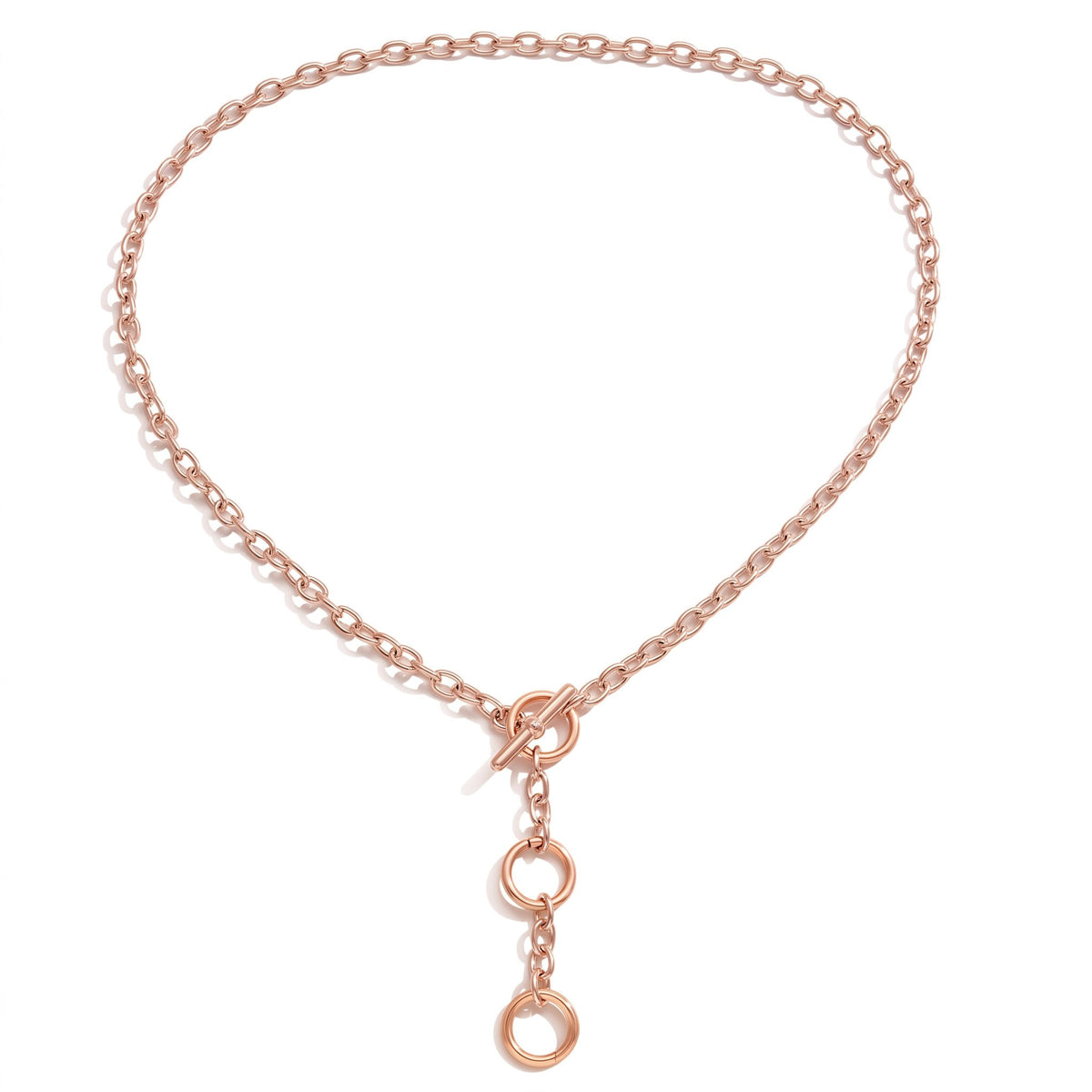 Albane Circle Toggle Two-Tone Necklace