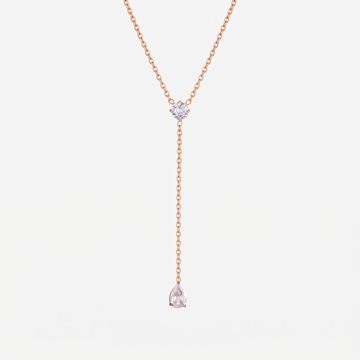 Alix Pear Lariat Gold Necklace