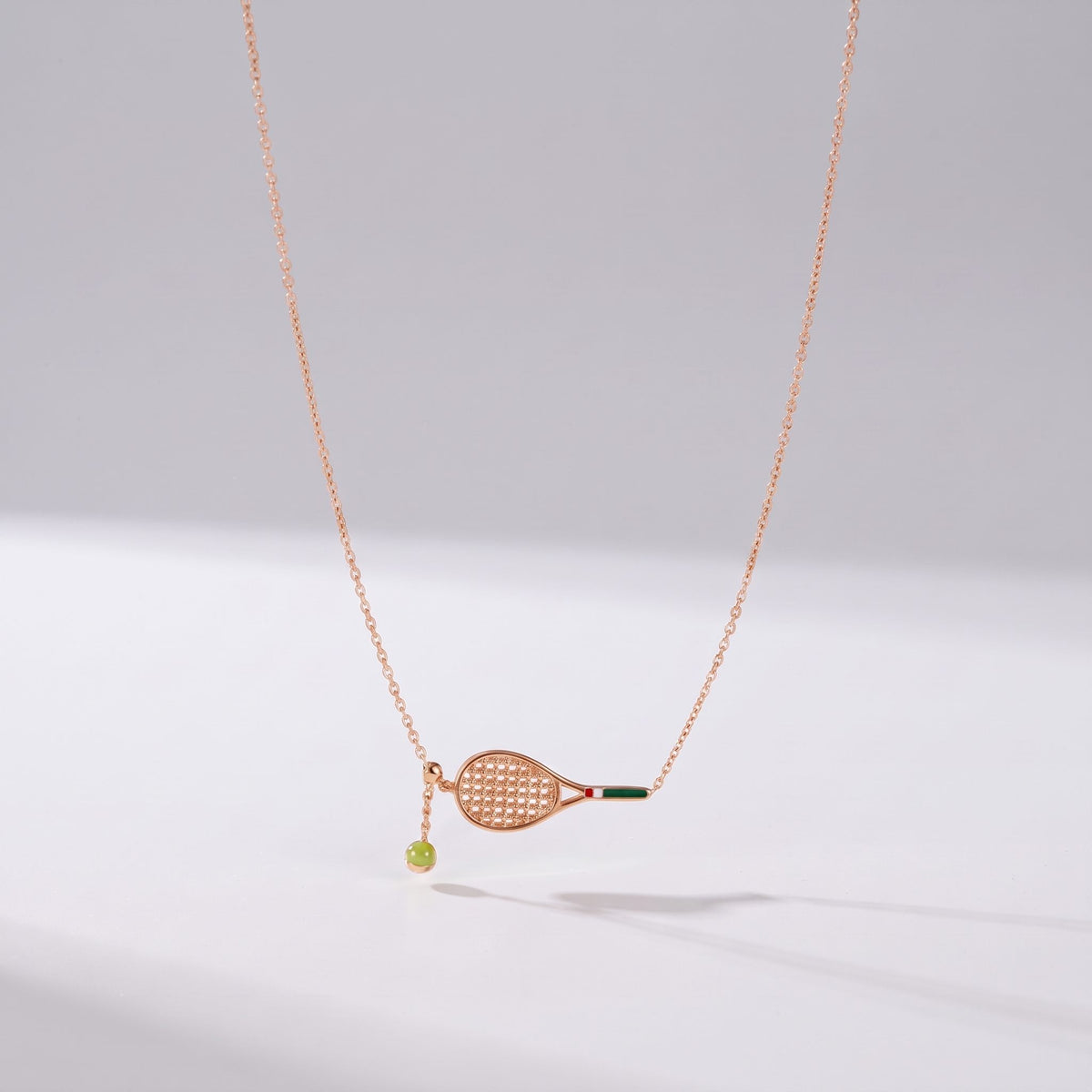Colette Tennis Ball & Racket Gold Necklace - Joie d’Or
