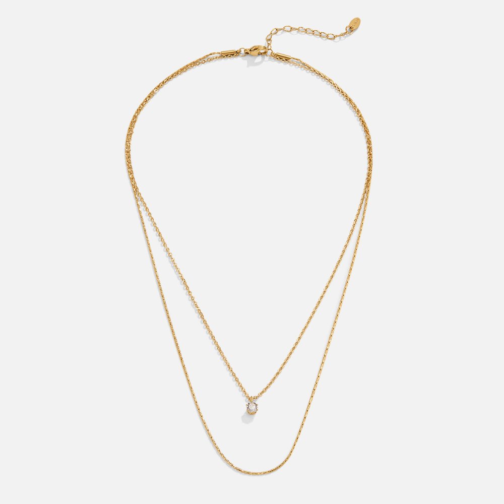Diana Crystal Layered Necklace