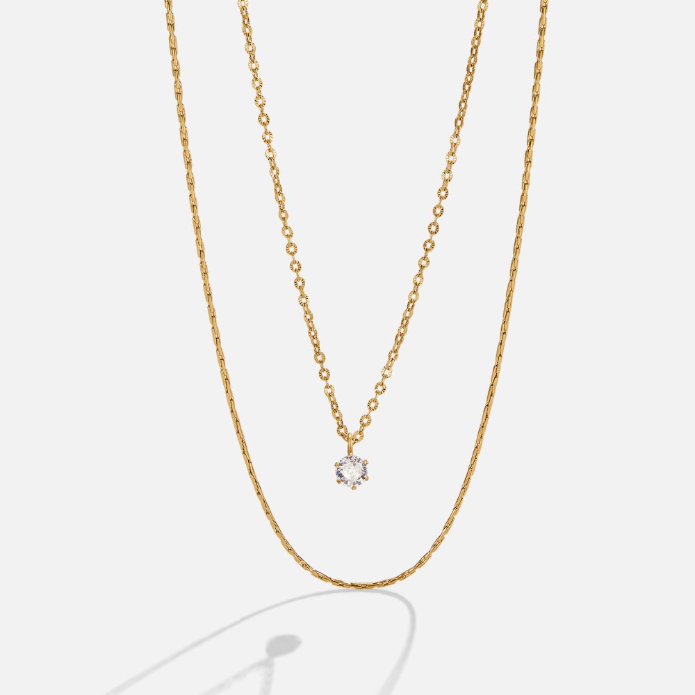 Diana Crystal Layered Necklace